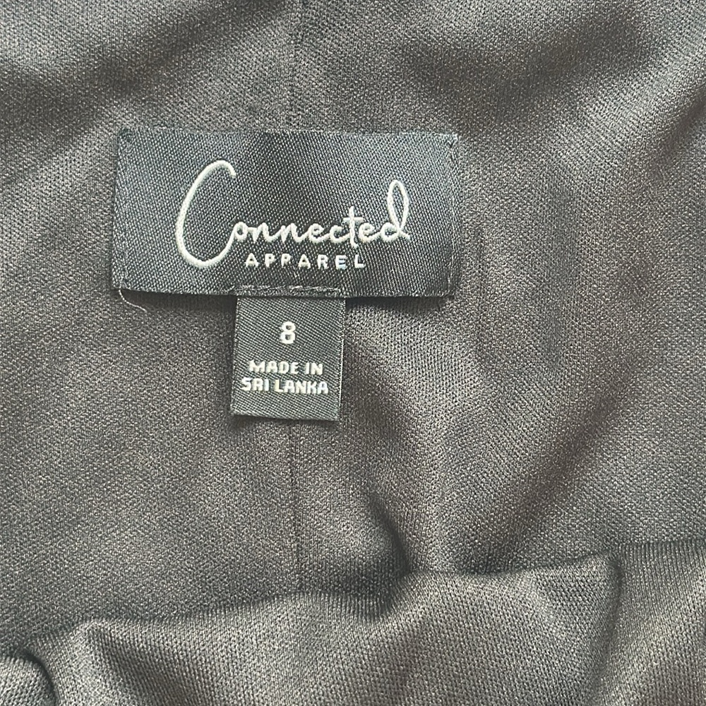 Connected Apparel Blue Sheath Midi Dress with Flutter Sleeves Size 8 - Picture 12 of 14
